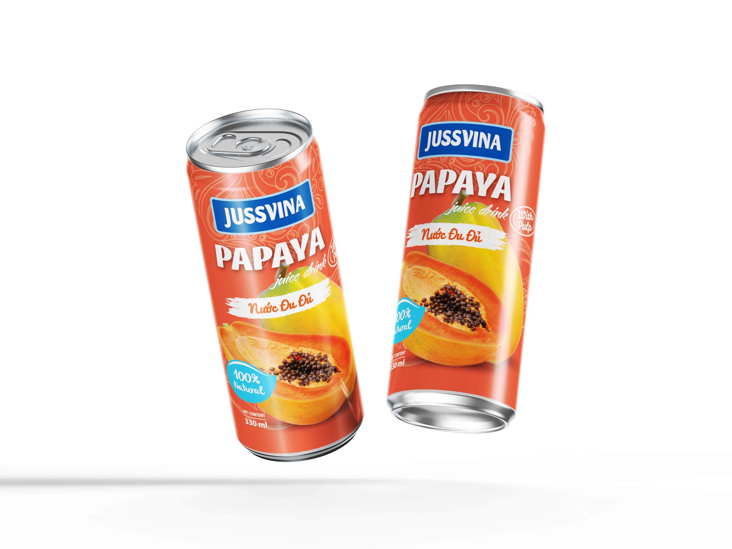 330ml papaya juice drink with pulp 100 natural