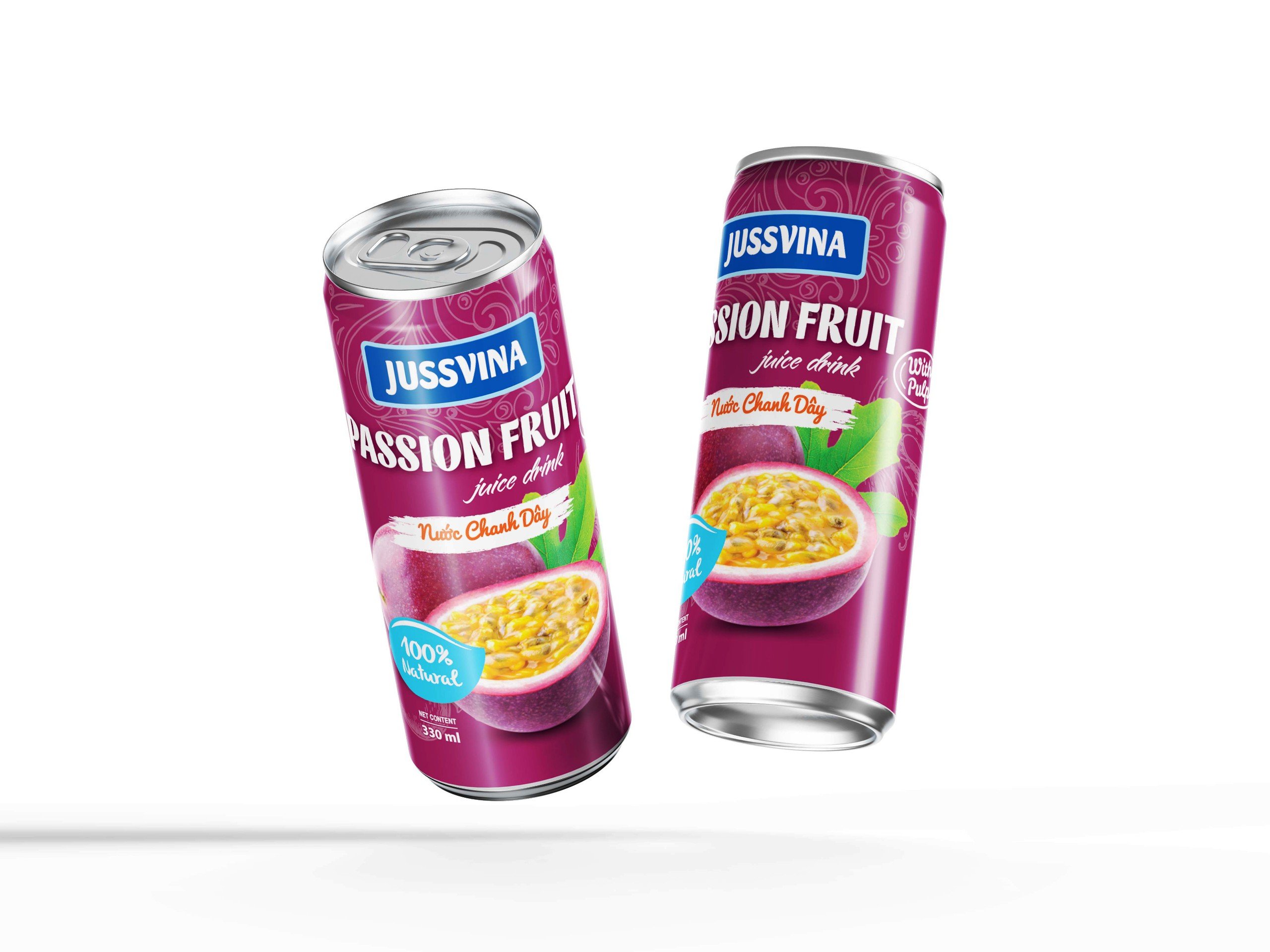330ml passion fruit juice drink with pulp 100 natural